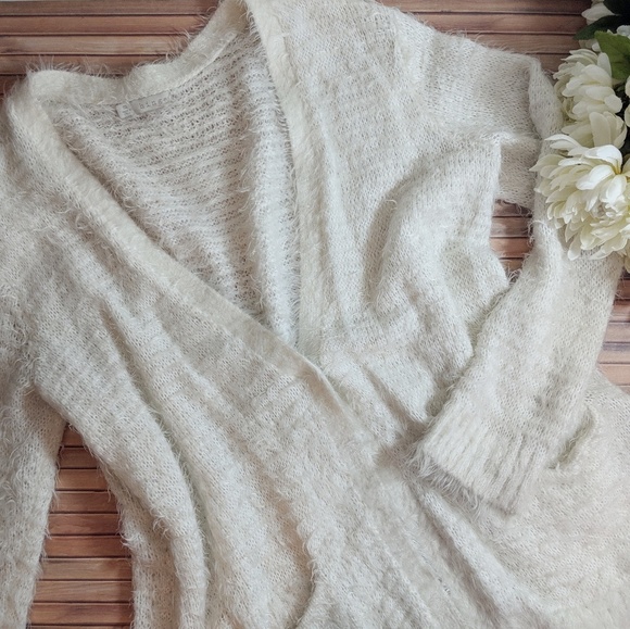 hinge Sweaters - Hinge Eyelash Knit Textured Cardigan